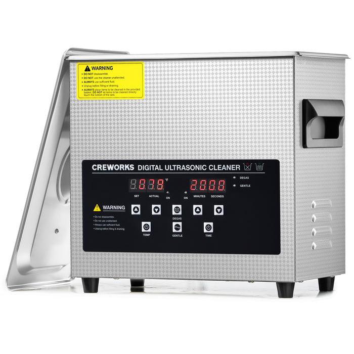 Upgraded 120W Ultrasonic Cleaner 150W Heater with Degas & Gentle Modes 40kHz, 3L