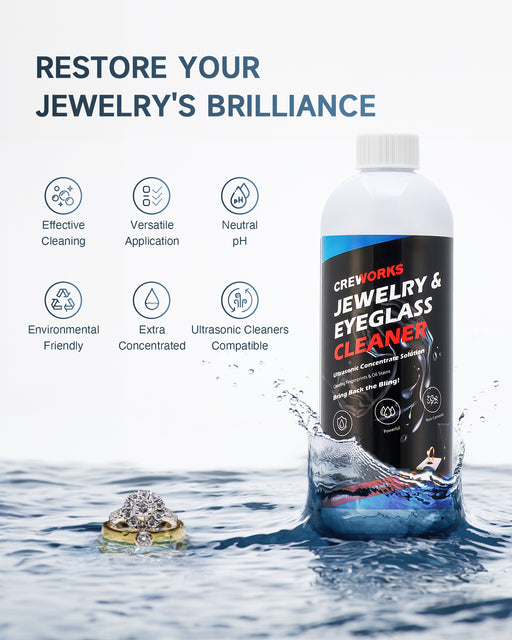 CREWORKS Gentle Jewelry Cleaner Concentrate Solution for Ultrasonic Cleaning
