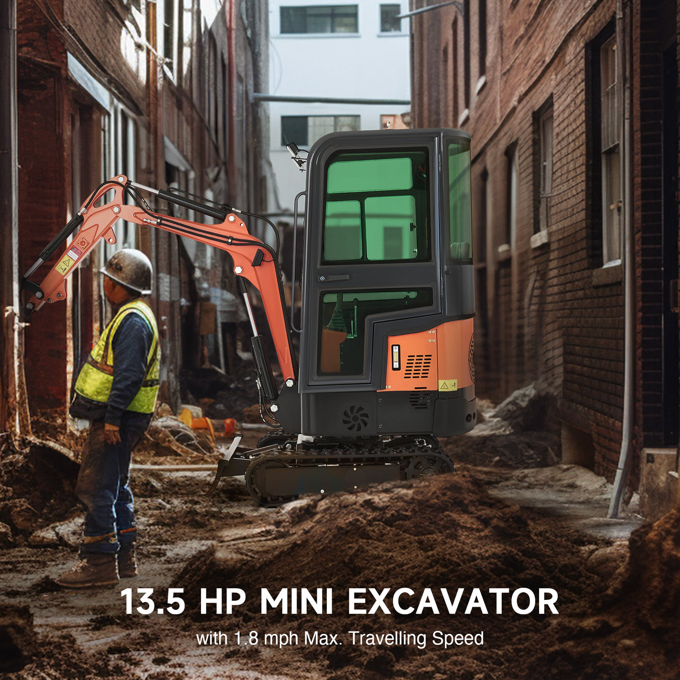 13.5HP Mini Excavator | CREWORKS Store | Shop Pay — Creworks Equipment