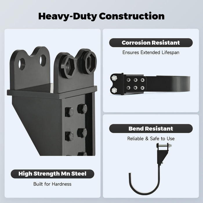 AHM Tree Digging Blade Attachment for Mini Excavator with 25 mm Hole Diameter