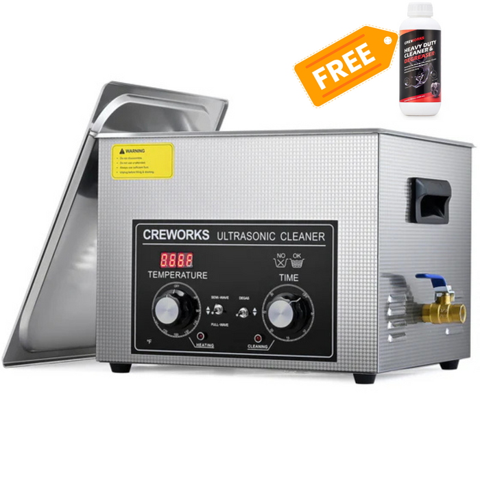 Upgraded 360W Knob Ultrasonic Cleaner with Digital Timer and 300W Heater 15L with Degas Gentle Modes