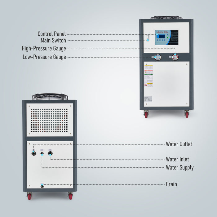 CREWORKS 5Ton 7.5HP Air-cooled Industrial Water Chiller for Laser Cutter CNC