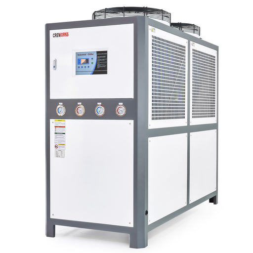 CREWORKS 20 Ton 30HP Industrial Water Chiller with 66 gal. Tank LCD Display 480V