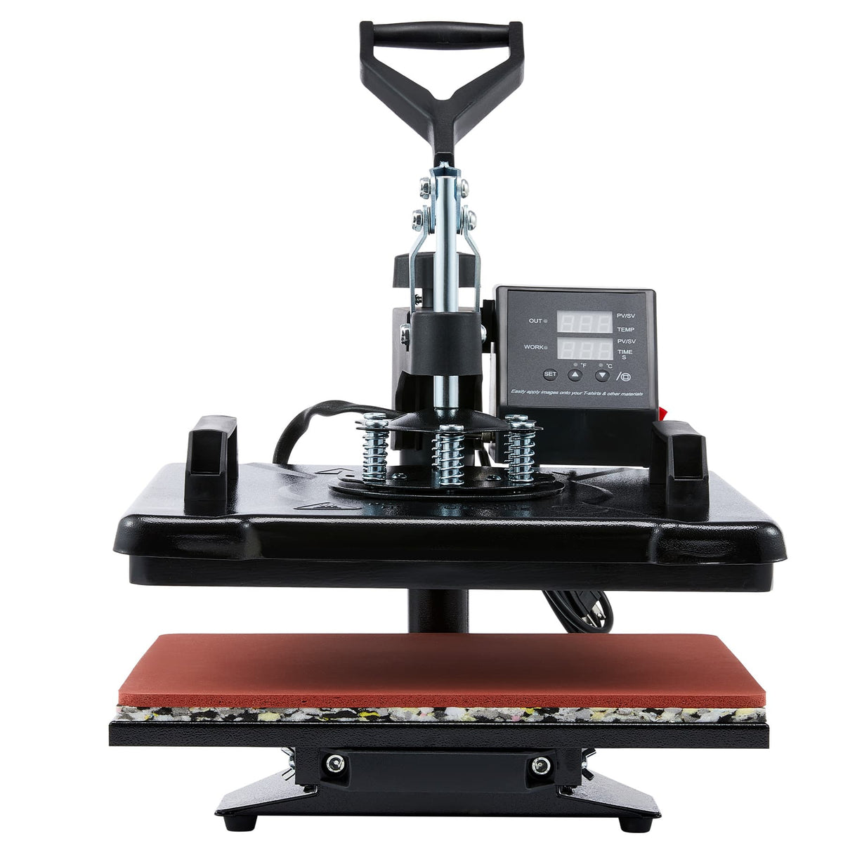 Swing Away Heat Press, 8-in-1 Heat Press Machine 12''x10'', 360° Swing Away  Press, Black — Creworks Equipment