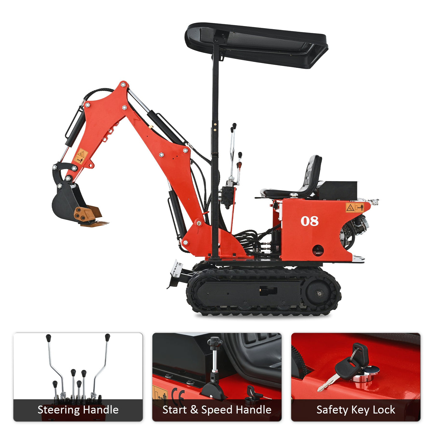 Compact Battery-Powered Mini Excavator: Perfect For Construction, Tren ...